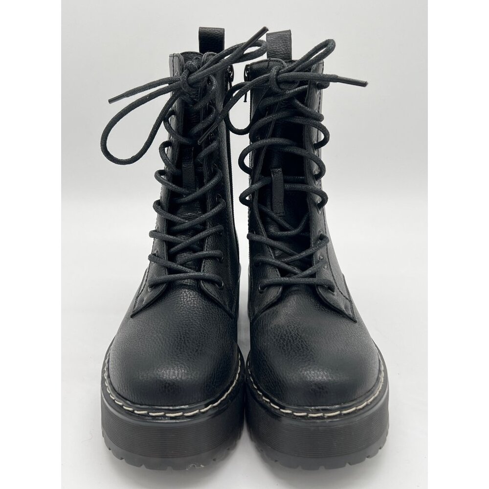 Unionbay Womens "Kiwi" Black Combat Boots Size 6